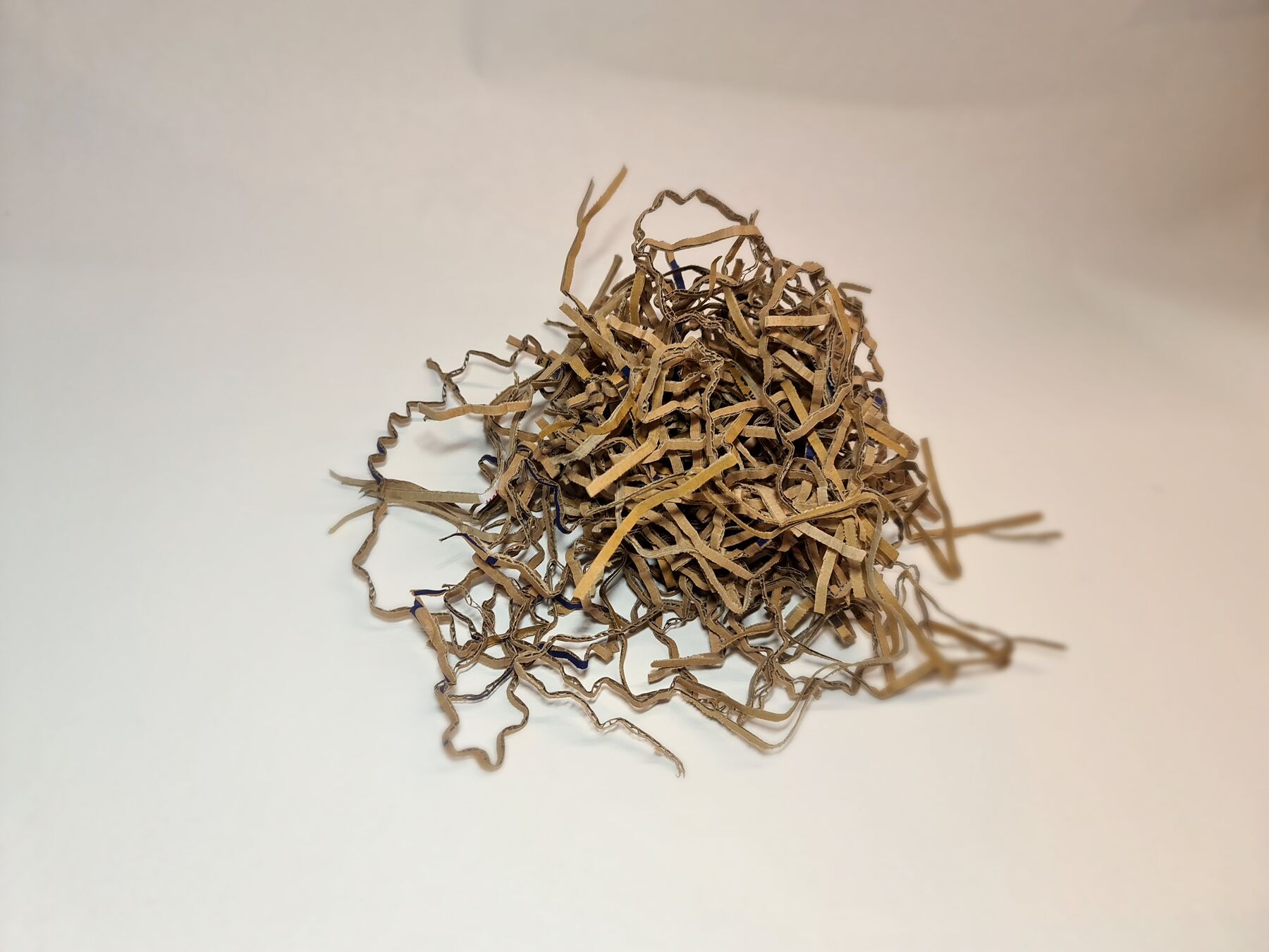 Tas de frisure de carton revalorisé